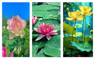 Water Lily Wallpaper Affiche