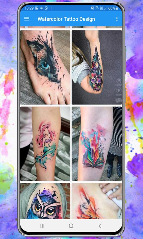 Tải xuống APK 🌈 Watercolor Tattoo Design and Ideas cho Android