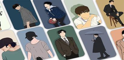 Anime Cool Boy Wallpaper Affiche