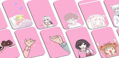 Anime Cute Pink Wallpapers پوسٹر