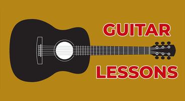 Guitar lessons poster