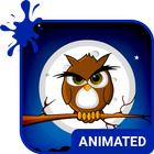 Cute Owl Live Wallpaper Theme simgesi