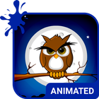 Cute Owl Live Wallpaper Theme icône