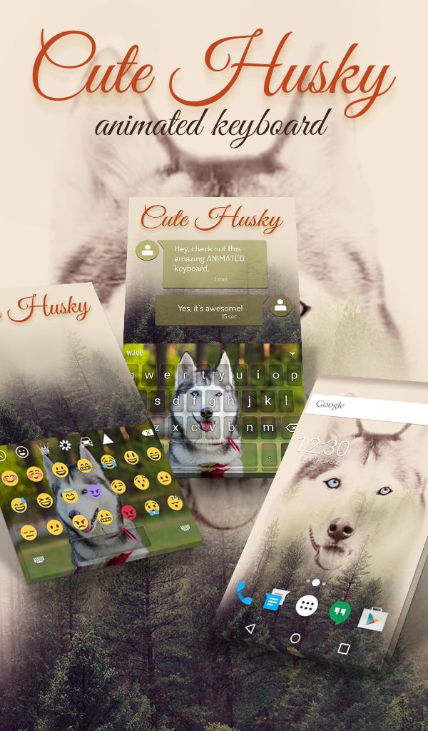 Cute Husky Animated Keyboard Live Wallpaper For Android Apk Download - cute husky roblox