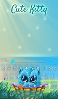 Cute Kitty Keyboard Wallpaper captura de pantalla 1