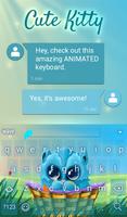 Cute Kitty Keyboard Wallpaper ảnh chụp màn hình 2