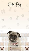 Cute Pug Keyboard Wallpaper HD screenshot 2