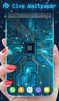 Cyber Circuit Wallpaper Theme постер