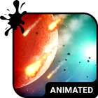 Asteroids Animated Keyboard + Live Wallpaper أيقونة