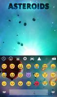 Asteroids Keyboard + Wallpaper captura de pantalla 3