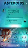 Asteroids Keyboard + Wallpaper captura de pantalla 2