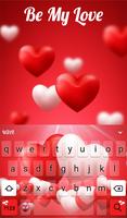 Love Keyboard + Live Wallpaper اسکرین شاٹ 1