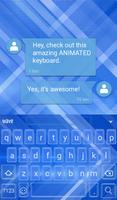 Blue Live Wallpaper + Keyboard syot layar 2