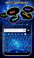 Blue Light Keyboard Wallpaper اسکرین شاٹ 3