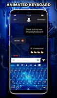 Blue Light Keyboard Wallpaper پوسٹر