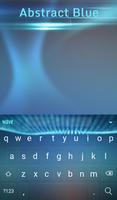 Abstract Blue Keyboard Theme Ekran Görüntüsü 1