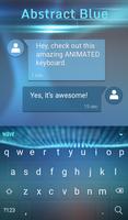 Abstract Blue Keyboard Theme imagem de tela 2