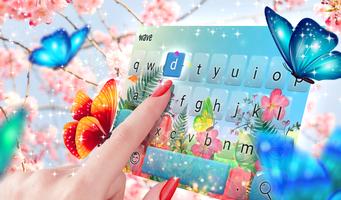 Butterflies Keyboard Wallpaper اسکرین شاٹ 3