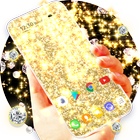 Golden Glitter Wallpaper icône
