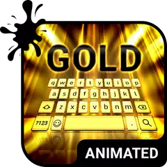 Golden Rays Animated Keyboard XAPK download