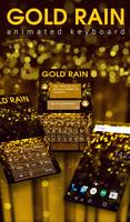 Gold Rain Animated Keyboard poster