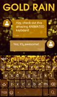 Gold Rain Animated Keyboard imagem de tela 2