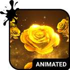 Gold Rose Live Wallpaper Theme icône
