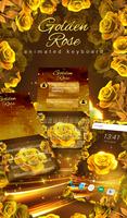 Gold Rose Live Wallpaper Theme Affiche