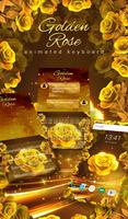 Gold Rose Live Wallpaper Theme постер