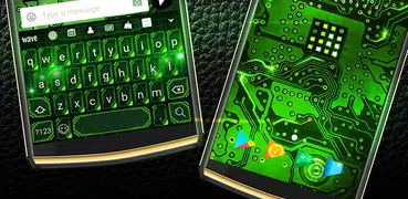 Green Light Keyboard Wallpaper