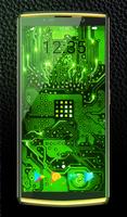 Green Light Keyboard Wallpaper Poster