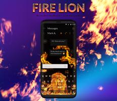Fire Lion Keyboard + Wallpaper poster