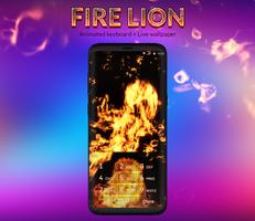 Fire Lion Keyboard + Wallpaper capture d'écran 2