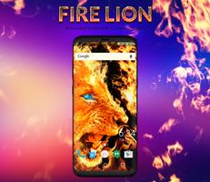 Fire Lion Keyboard + Wallpaper ảnh chụp màn hình 3