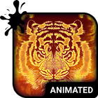 Fire Tiger Keyboard Wallpaper icône