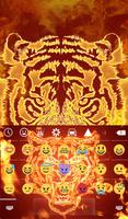 Fire Tiger Keyboard Wallpaper captura de pantalla 3