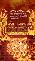 Fire Tiger Keyboard Wallpaper capture d'écran 2