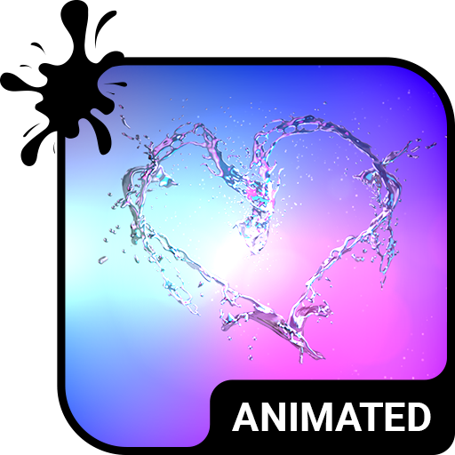 Heart Splash Animated Keyboard