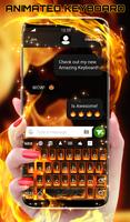 Burning Keyboard Wallpaper HD постер