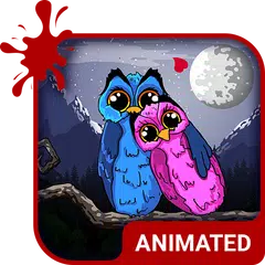 Owl Love Animated Keyboard + L APK Herunterladen
