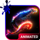 Neon Fire Dragon & Wallpaper APK