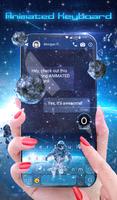 Space Walk Animated Keyboard + تصوير الشاشة 1