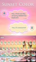 Sunset Color Animated Keyboard ảnh chụp màn hình 2