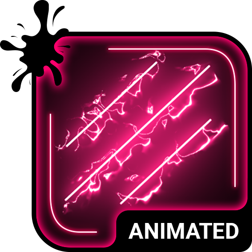 Pink Neon Animated Keyboard + 