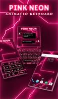 Pink Neon Keyboard & Wallpaper poster