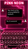 Pink Neon Keyboard & Wallpaper screenshot 2