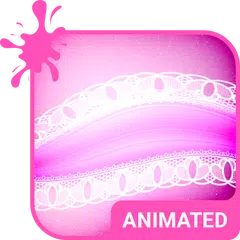 Скачать Pink Lace Animated Keyboard XAPK