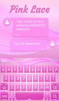 Pink Lace Animated Keyboard imagem de tela 2