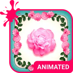 Скачать Pink Roses Animated Keyboard + APK