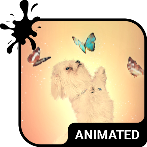 Playful Dog Animated Keyboard 